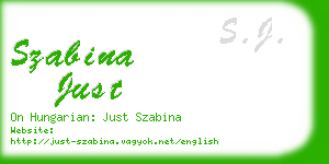 szabina just business card